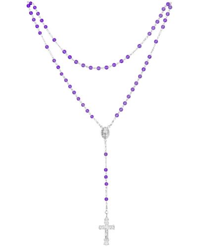Rosenkranz Amethystperlen 6 mm Ø im Geschenketui