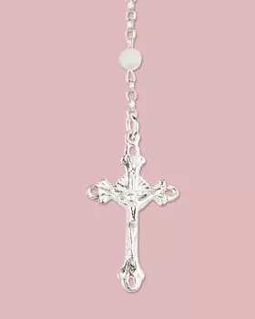 Rosenkranz Kommunion echt Silber Perlmutt 4 mm