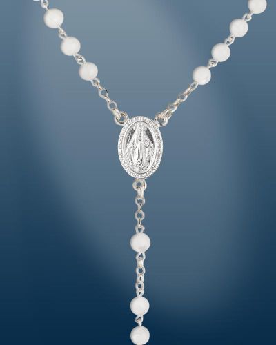 Rosenkranz Perlmutt 4 mm Ø Perlen im Geschenketui