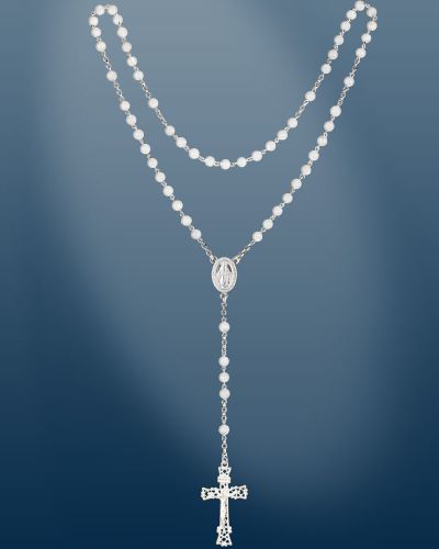 Rosenkranz Perlmutt 4 mm Ø Perlen im Geschenketui