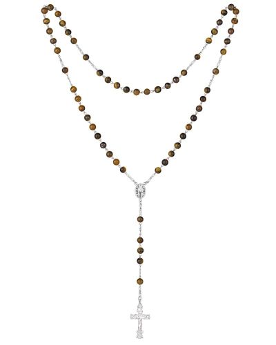 Rosenkranz Tigerauge 6 mm Ø Perlen im Geschenketu