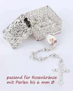 Rosenkranzdose Kommunion für Rosenkränze bis 6 mm