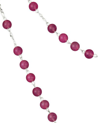 Preview: Rosenkranz Fuchsia 4 mm Ø Perlen im Geschenketui