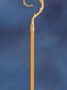 Holzstange gold 170 cm lang für Nikolausstab 28 mm Ø