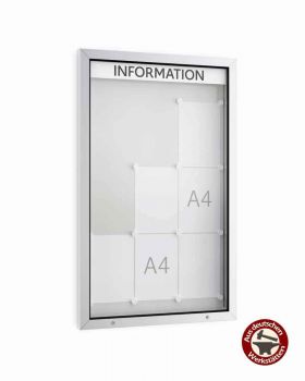 Schaukasten 750 x 1200 mm Economy Alu, 9 x DIN A4