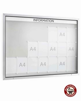 Schaukasten 1600x1200 mm Economy Alu 21 x DIN A4