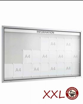 Schaukasten 2000x1200 mm Economy Alu, 27 x DIN A4