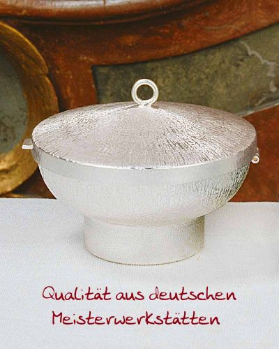 Rauchfass mit Schiffchen Spitzdach 14,5 cm Ø versilbert