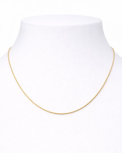 Schlangenkette Silber vergoldet 45 cm mit Karabiner