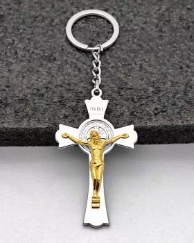 Schlüsselanhänger 13cm - Kreuz und Korpus
