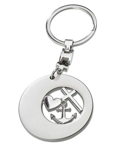 Schlüsselanhänger mit Kette Glaube - Liebe - Hoffnung