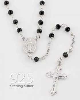 Rosenkranz Silber 925 Kristall 3mmØ mit Verschluss