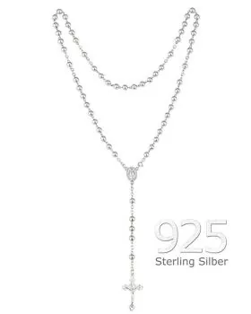 Rosenkranz echt Silber 925, Kugeln 5 mm Ø