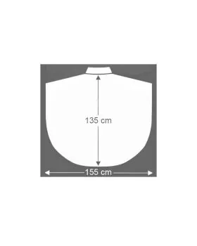 Kasel FLAMMENMEER grün 135 cm, mit Innenstola