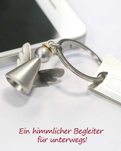 Preview: Schutzengel Schlüsselanhänger, mit Schlüsselring