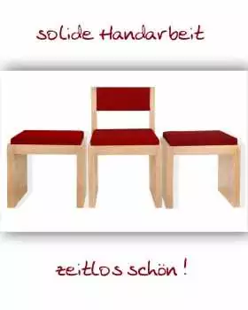 Ministrantensedilie aus Buche natur - hell