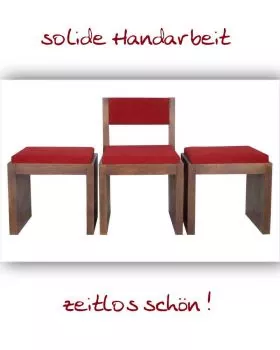 Priestersedilie aus Buche braun gebeizt
