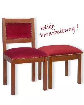 Mittelsedilie Massivholz mit Rückenlehne 92 cm