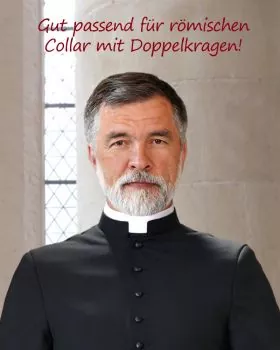 Soutane für Priester schwarz knitterarm Größe 46 - 60