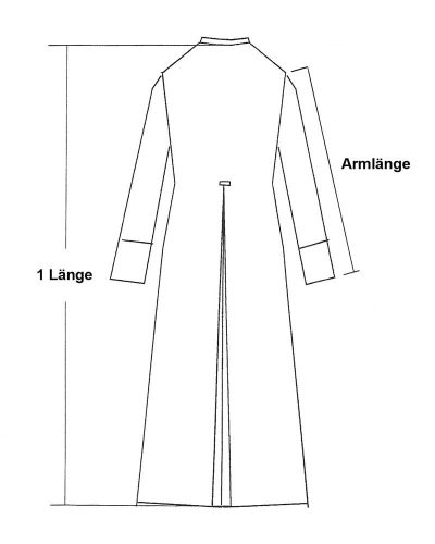 Soutane für Priester schwarz knitterarm Größe 46 - 60