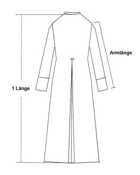 Soutane für Priester schwarz knitterarm Größe 46 - 60