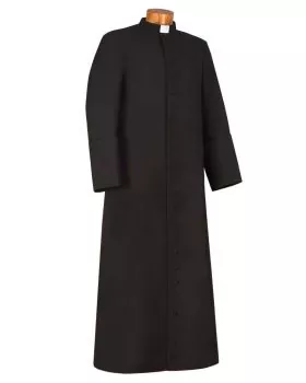 Soutane für Priester schwarz knitterarm Größe 46 - 60