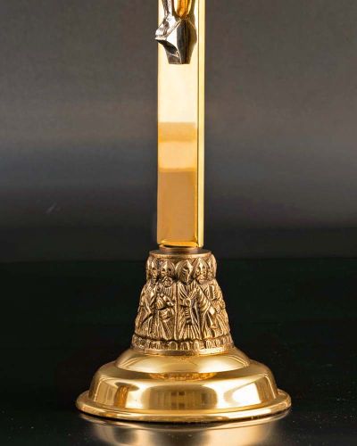 Preview: Altarkreuz 46 cm hoch, 23 cm breit Messing poliert