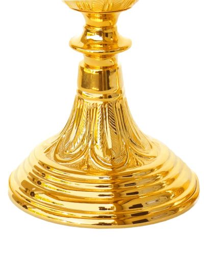 Preview: Kelch mit Nodus 21 cm hoch vergoldet barock