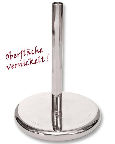 Standfuß Ms. vernickelt für Stangen mit 28 mm Ø