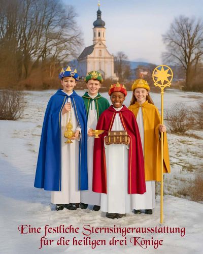 Grüne Sternsinger-Krone mit verstellbarer Zackenkrone aus Kunststoff