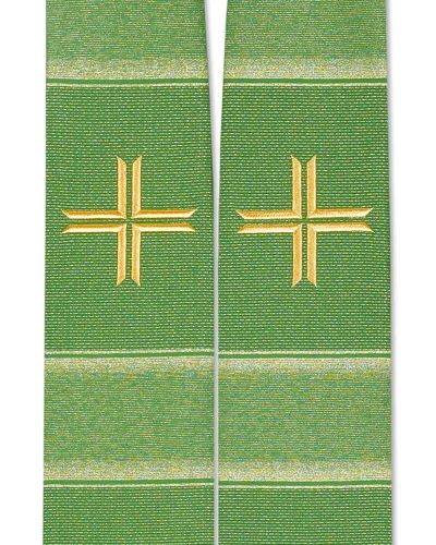 Stola des Friedens 140 cm grün bestickt Faconschnitt