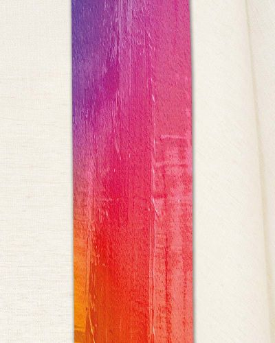 Preview: Stola Regenbogen 100 % Seide, 135 cm lang
