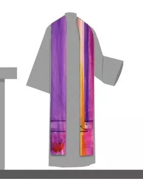 Priesterstola BESINNUNG Entwurf E. Münch 160 cm