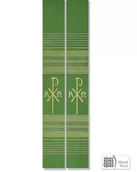 Stola grün 140 cm Pax A+O mit Streifeneinwebe