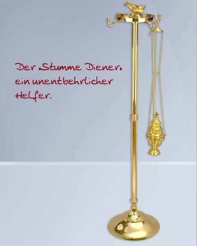 Rauchfassständer 120 cm aus solidem Messing