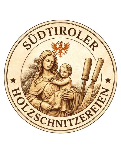 Preview: Madonna Wegbegleiterin, 30 cm, coloriert, holzgeschnitzt