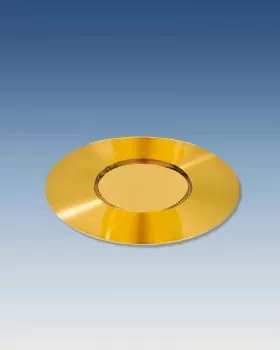 Tablett für Ölgefäß vergoldet 15 cm Ø