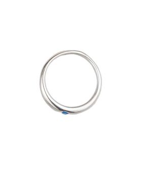 Taufring 10 mm echt silber mit Saphir Schmuckstein