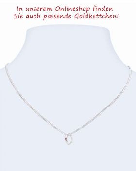 Taufring 10 mm echt silber mit pinkem Schmuckstein