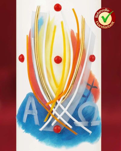 Preview: Osterkerze 225 x 70 mm  "Ich mache alles neu"