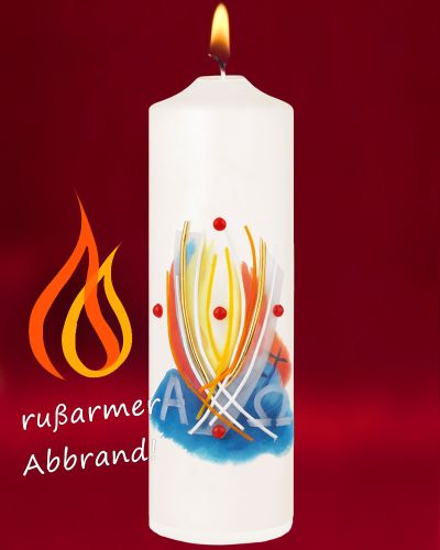 Preview: Osterkerze 225 x 70 mm  "Ich mache alles neu"