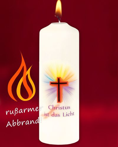 12 Osterkerzen 150 x 50 mm Christus ist das Licht