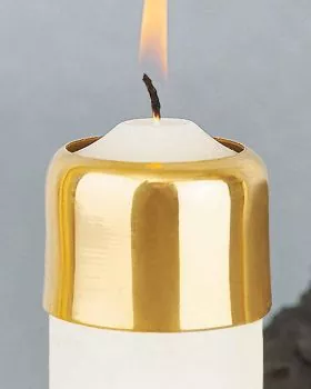 Tropfenschutzring Messing für Kerzen mit 60 mm Ø