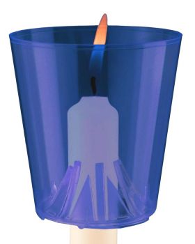 20 Windschutzbecher für Kerzen, klein, blau