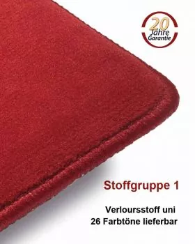 Kirchenbankpolster Velourstoff dunkelrot Angebot