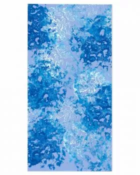 10 Wachsplatten 20 x 10 cm blau verlaufend marmoriert