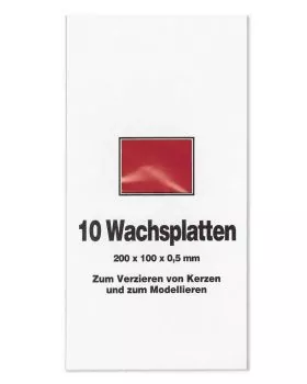 10 Wachsplatten kaminrot Verzierwachs 10 x 20 cm