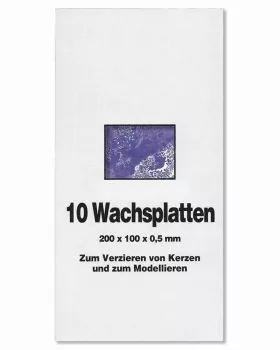 10 Wachsplatten 20 x 10 cm violett & weiß marmoriert