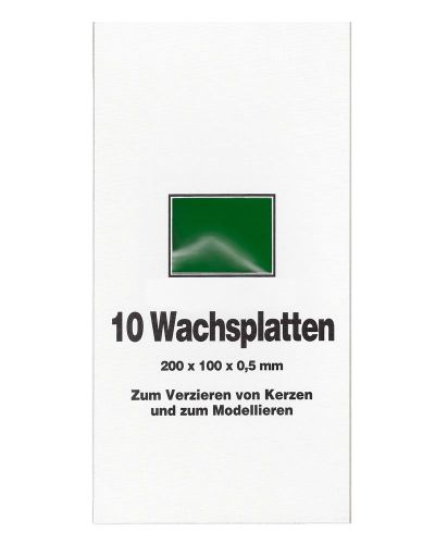 10 Wachsplatten laubgrün Verzierwachs 20 x 10 cm