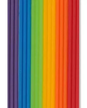 Rundstreifen 2 x 230 mm Regenbogenfarben Wachs